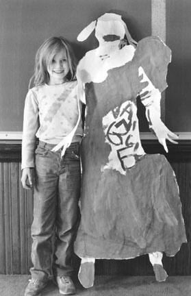 Angel Renda and her Self Portrait, Hans Christian Anderson Elementary School, Chicago, from Changing Chicago