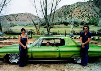 Paul, Annabelle, and Paula Medina, Chimayo, '68 Chevy Impala, from the "Lowriders: Portraits from New Mexico" portfolio