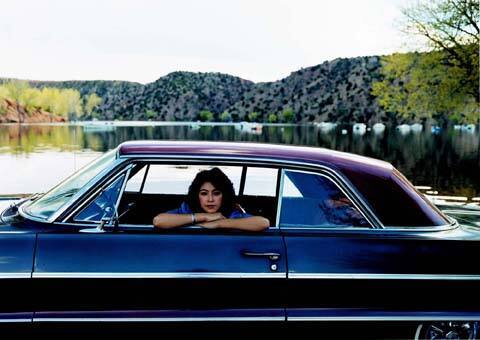 Peggy Martinez, Santa Cruz, '64 Chevy Two-Tone, from the "Lowriders: Portraits from New Mexico" portfolio