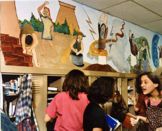 Girls in Hallway, Ada Crown Academy