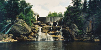 Goodrich Falls Hydroelectric Station, Glen, NH, June 1989, from the "Waterfall" series