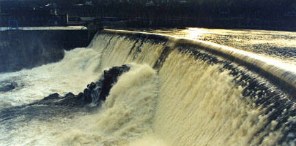 James River Paper Company Company, Androscoggin River, NH, May 1991, from the "Waterfall" series