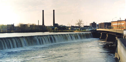 Pawtucket Falls, Merrimack River, Lowell, Mass (April 1991), from the "Waterfall" series