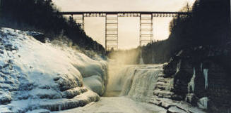 Upper Portageville Falls, Letchworth Falls, Letchworth Park, N.Y., March 1989, from the "Waterfall" series