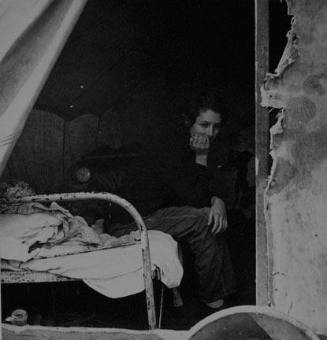 Daughter of migrant Tennessee coal miner. Living in the American River Camp near Sacramento, California