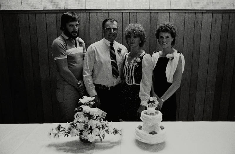 Steven, Dennis and Christy Sellner, 25th Wedding Anniversary, Legion Hall, Morgan, Minnesota, from the "Farm Families" project