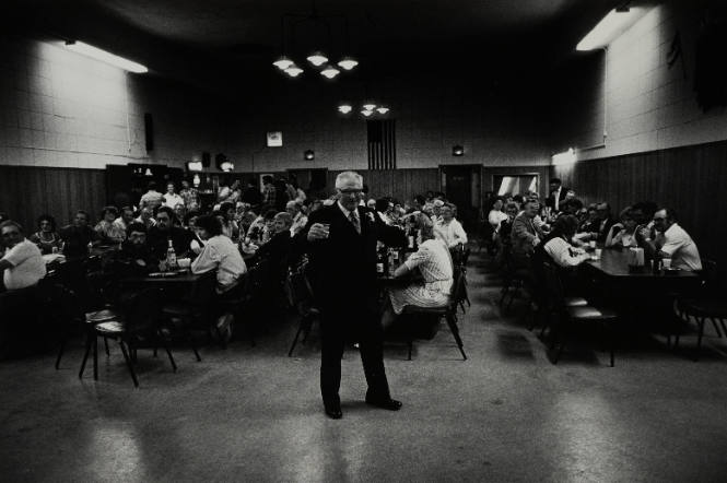 Eddie Shields at his Daughter Mary's 25th Wedding Anniversary Dance, Legion Hall, Morgan, Minnesota, from the "Farm Families" project