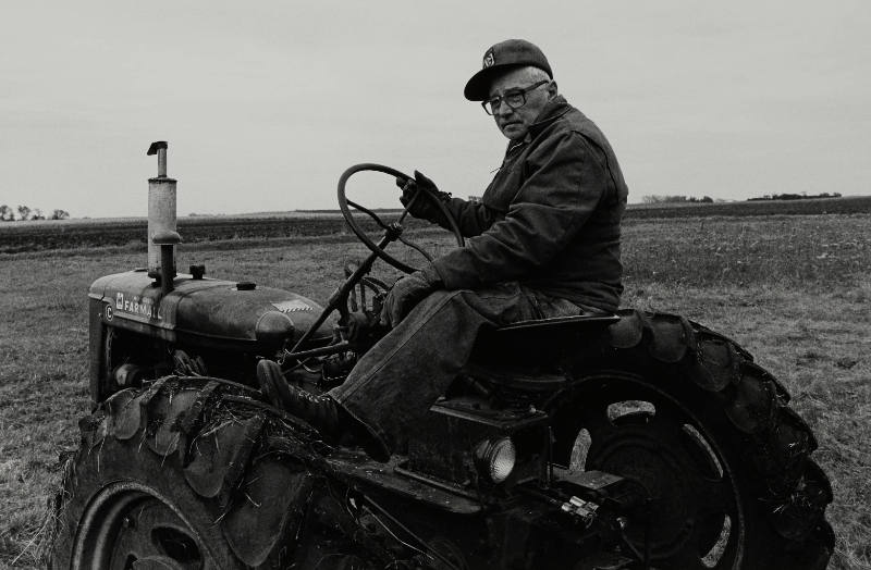 Edmund "Eddie" Seidie on his Tracktor, Born August 11, 1919, Died March 18, 1986, Sleepyeye, Minnesota