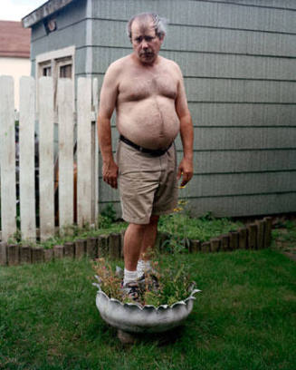 My Dad Standing in the Flowerpot