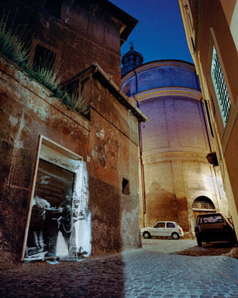 On Via S. Angelo in Pescheria. On Location Slide Projection, Rome, Italy, 2002