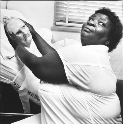 Leprosy Patient with her Nurse, Carville, Louisianna