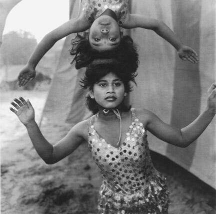 Acrobats Rehearsing Their Act at Great Golden Circus, Ahmedabad