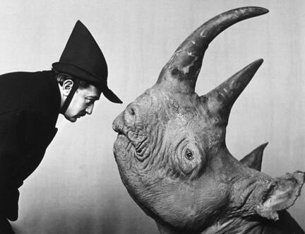 Dali With Rhinoceros, From Halsman/Dali Portfolio