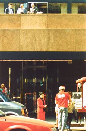 Franklin Street Entrance, Pizza Deli Lunches Taken Up, from Changing Chicago