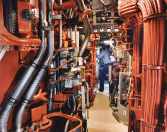 Untitled (Trident submarine missile tubes, second level, USS Alaska)