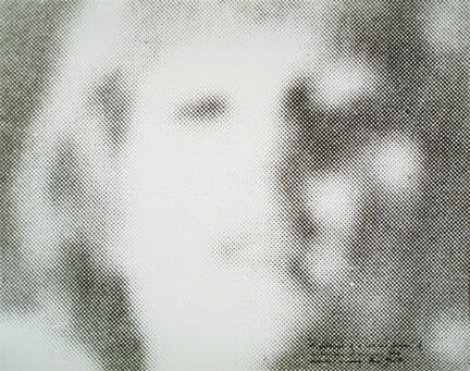 A Photograph of a Half-Tone Diagram of a Hologram of Underware That Resembles a Woman's Face, from the "Underware" portfolio, 1976, the School of the Art Institute of Chicago Photography Department