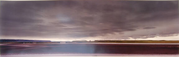 Single Small House, Dark Sky and Black Sand, Iceland