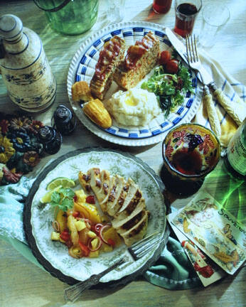 Turkey Meatloaf and Citrus Chicken