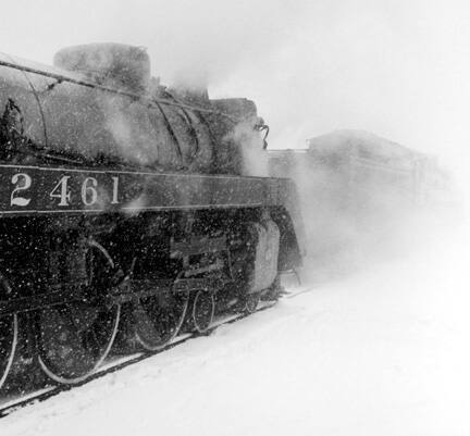 Canadian Pacific Railway, Steam Locomotives In Engine Terminal, Montreal, Quebec