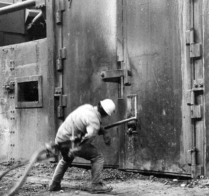 Steel Mill, B.O.F. Gunnite, Inland Steel Co., East Chicago, Indiana