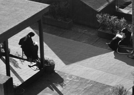 Untitled (nuns reading on rooftop)