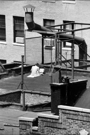 Greenwich Village, New York (man on roof)