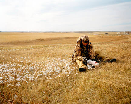 Dad Field Dressing a Goose