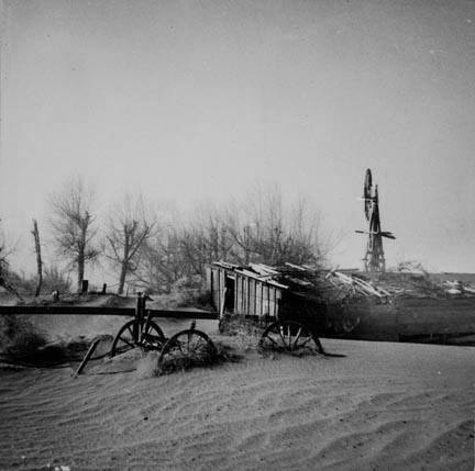 Results of a dust storm. Cimarron County, Oklahoma.