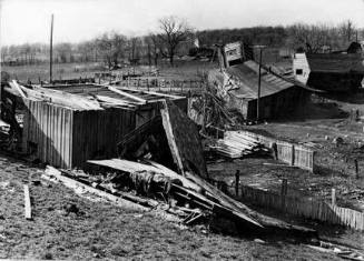 Damage done during the 1937 flood near Shawneetown, Illinois