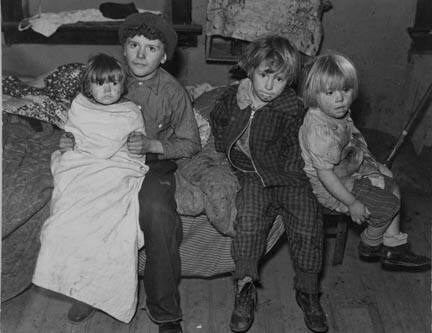 Children of the drought area in farm home of aunt. Sheridan County, Montana