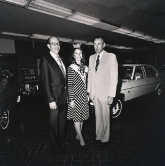 Miss Illinois in the Pontiac Dealer Showroom, Champain, Illinois