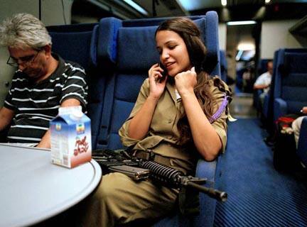 Michal on the train going home, Tel Aviv, Israel (#98), from the Serial No. 3817131 portfolio