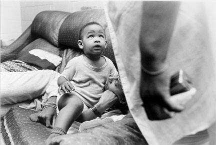 Ivory and His Grandma, Jean, Looking Up and Great-Aunt Mel, Chicago, from Changing Chicago