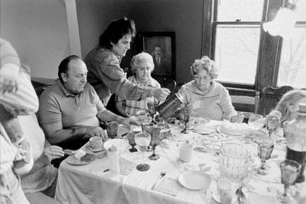 Grandpa Spurlin, Sandra, Grandma Stockwell and Great-Grandma Distolla, at Poppy's 2nd Birthday Party, Chicago, from Changing Chicago