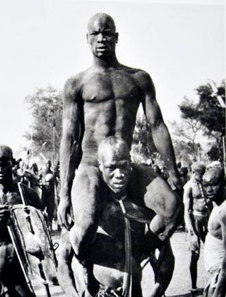 The victor of a Korongo Nuba wrestling match Kordofan, Southern Sudan, from the "Magnum Founders: In Celebration of 60 Years" portfolio