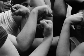Flexing Our Muscles: Gathering of Friends, Greenview Street, Lakeview, Chicago, IL