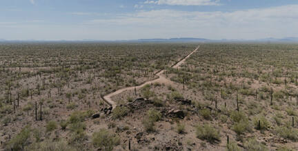 The Great Plain (wich vehicle barrier), Tohono O'odham Nation, from the "Working the Line" series