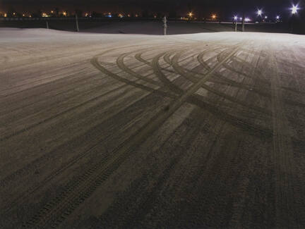 Vehicle Tracks, Abandoned Golf Course, Calexico, California, from the "Working the Line" series