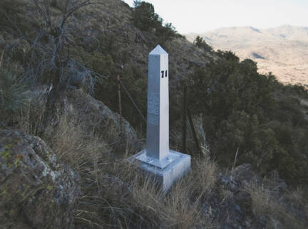 Border Monument No. 71, N 31° 19.944' W 109° 03.001', from the "Working the Line" series