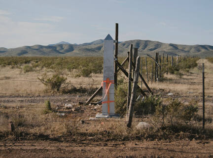 Border Monument No. 34, N 31° 47.039' W 108° 00.676', from the "Working the Line" series