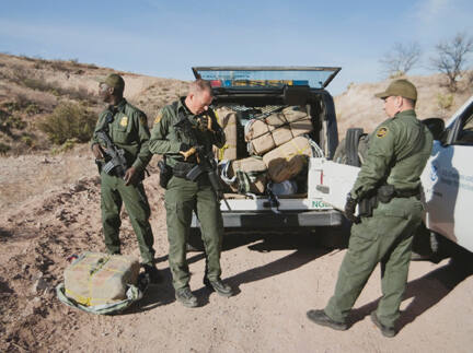 Seized Marijuana Bales, Arizona, from the "Working the Line" series