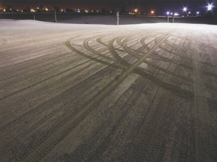 Vehicle Tracks, Abandoned Golf Course, Calexico, California, from the "Working the Line" series