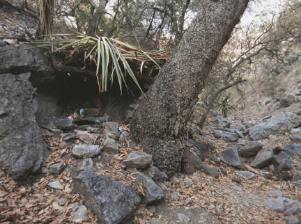 Shrine and Migrant Trail, Sonora, from the "Working the Line" series