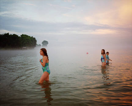 Three Girls, Lake Michigan