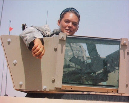 In turret by Charles Adkins, unknown location, Iraq, from the "Love and War" series