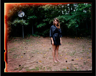 At home in black silk robe, Kennesaw, Georgia, from the "Love and War" series