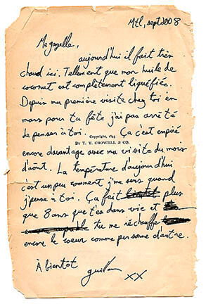 Letter to Caroline, from the "Love and War" series