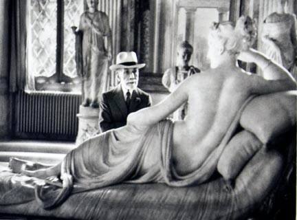 Bernhard Berenson, American art collector of Lithuanian origin, looking at Pauline Borghese by Antonio Canova, Borghese Gallery, Rome, Italy, from the "Magnum Founders: In Celebration of 60 Years" portfolio