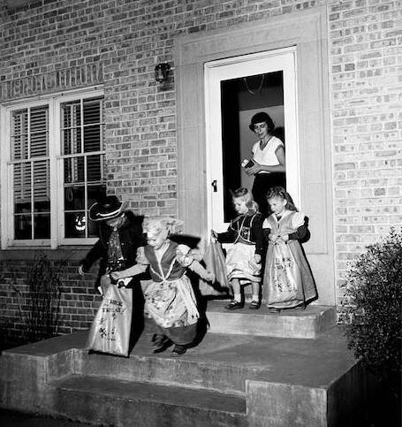 One of the myriad Halloweens we celebrated with the neighborhood kids and our own.