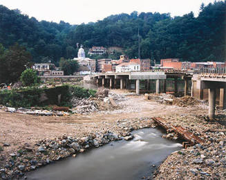 Bridge Reconstruction - The French Broad River, Marshall, North Carolina